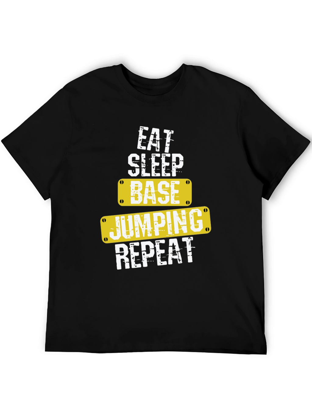 Eat Sleep Base Jumping Repeat Black T-Shirt