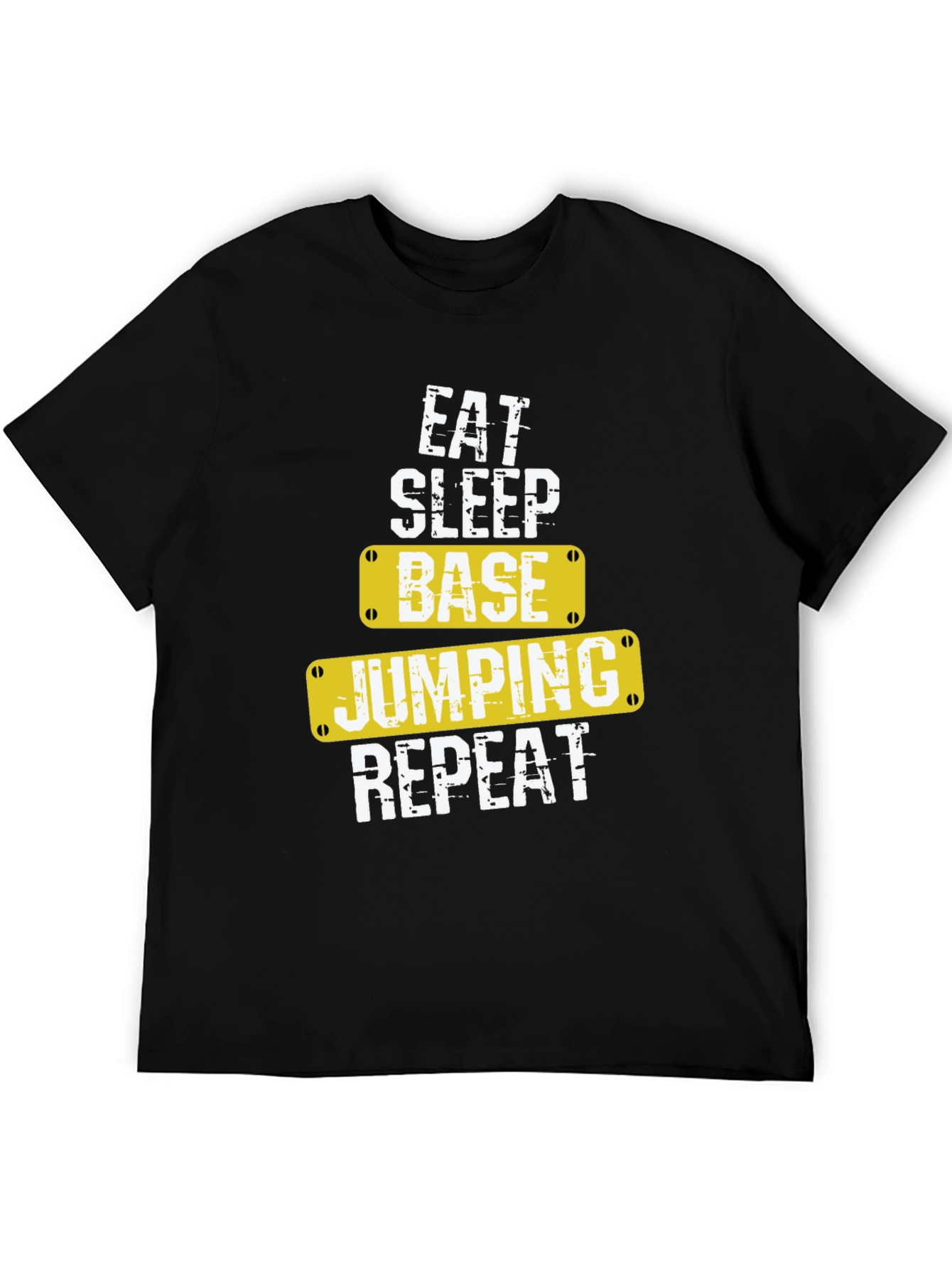 Eat Sleep Base Jumping Repeat Black T-Shirt