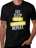 Eat Sleep Base Jumping Repeat Black T-Shirt