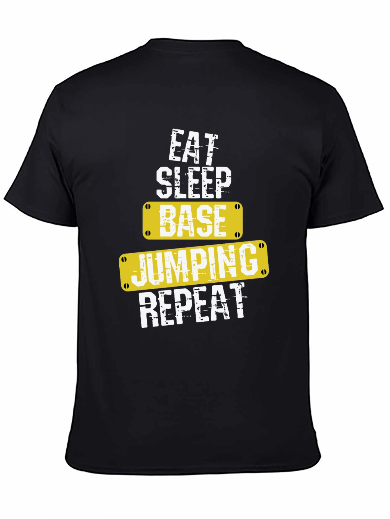 Eat Sleep Base Jumping Repeat Black T-Shirt