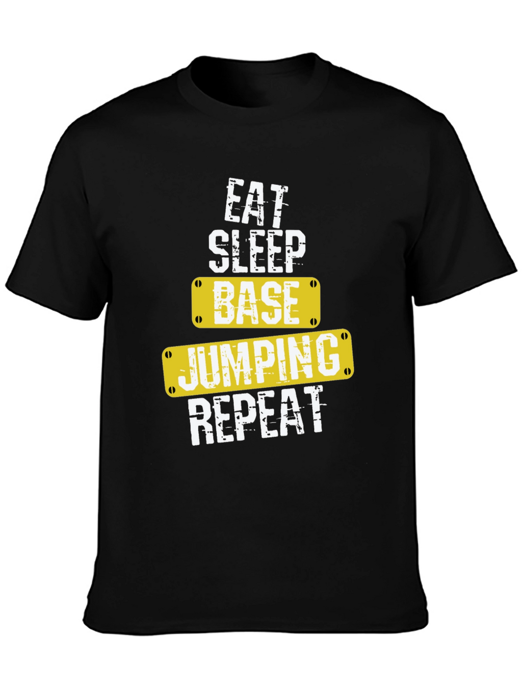Eat Sleep Base Jumping Repeat Black T-Shirt