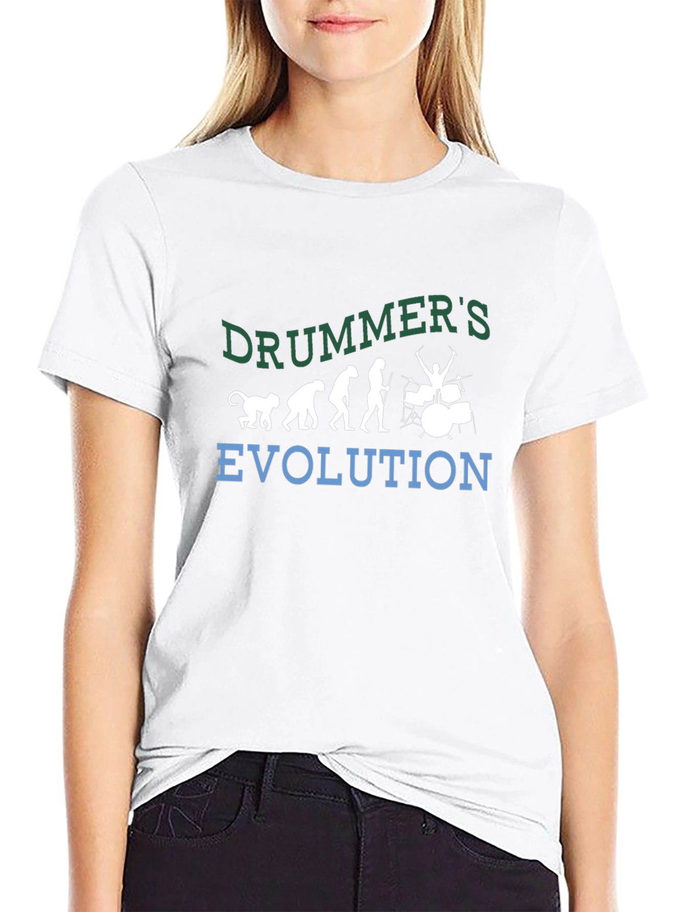 Drummer Evolution Graphic Tee - Music Lover Shirt