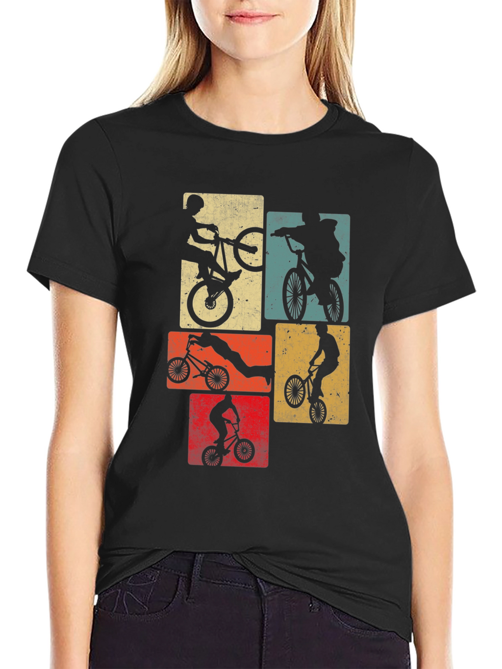 BMX Bike Stunt T-Shirt - Retro Design
