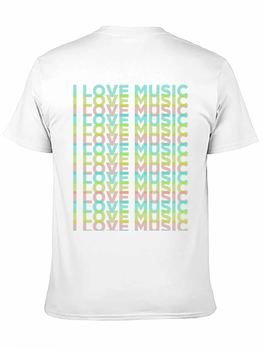 I Love Music Graphic Black T-Shirt