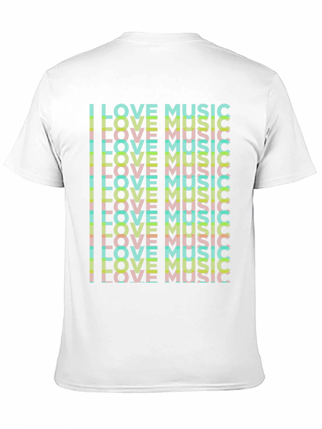 I Love Music Graphic Black T-Shirt