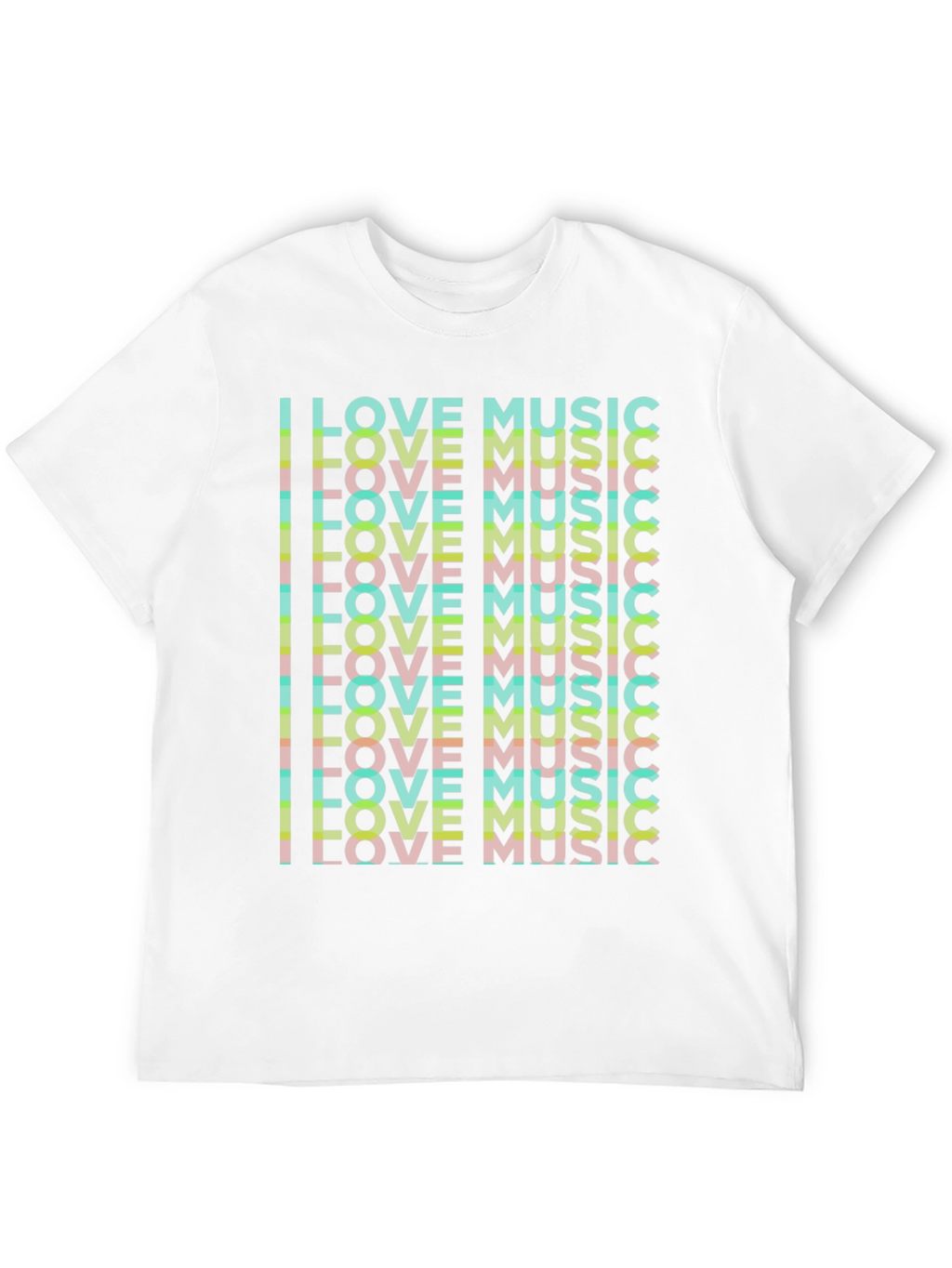I Love Music Graphic Black T-Shirt