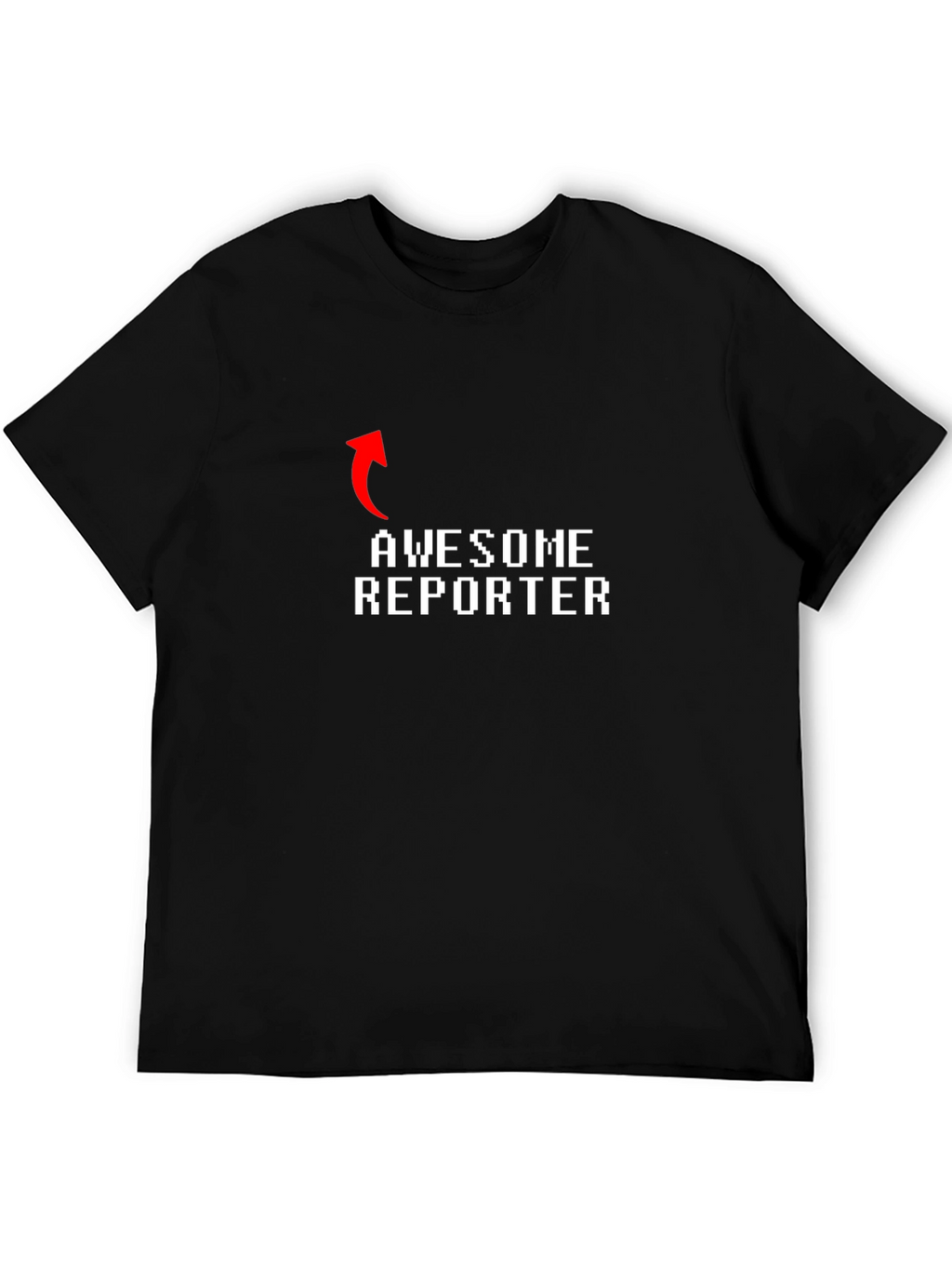 Awesome Reporter Graphic Tee - Black Cotton Shirt