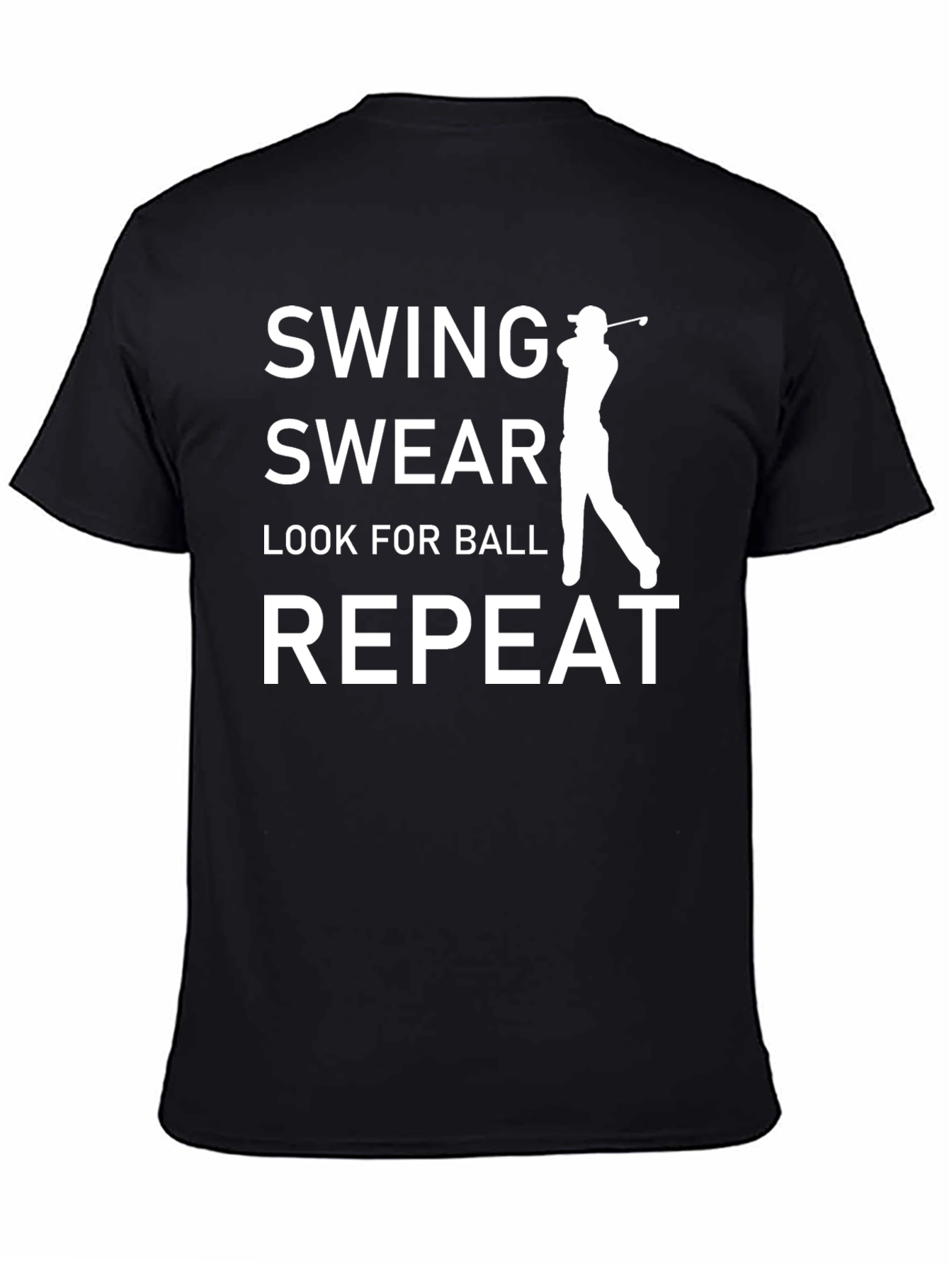 Swing Swear Repeat Golf T-Shirt - Funny Golfer Tee