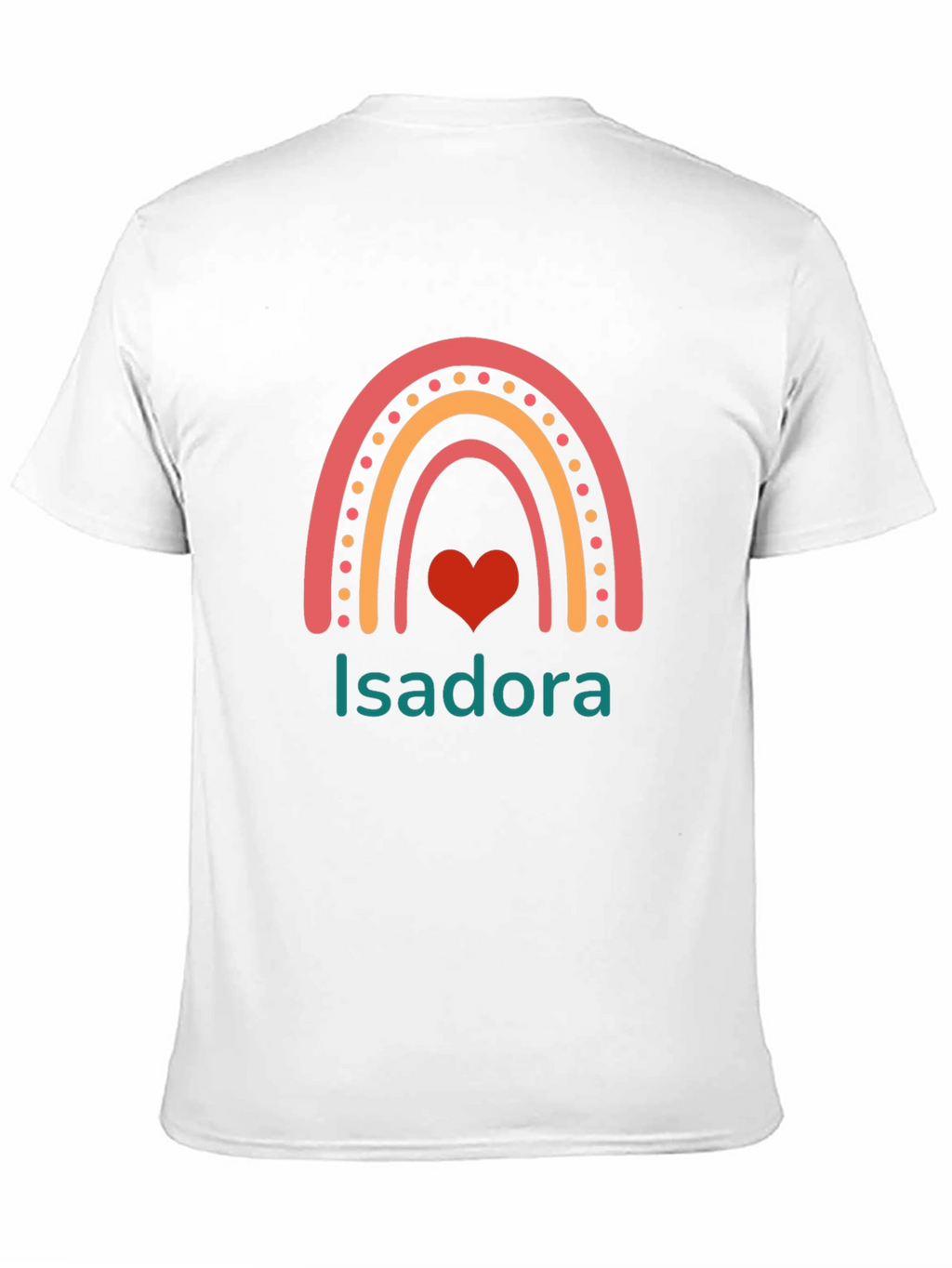 Isadora Rainbow Heart Personalized T-Shirt