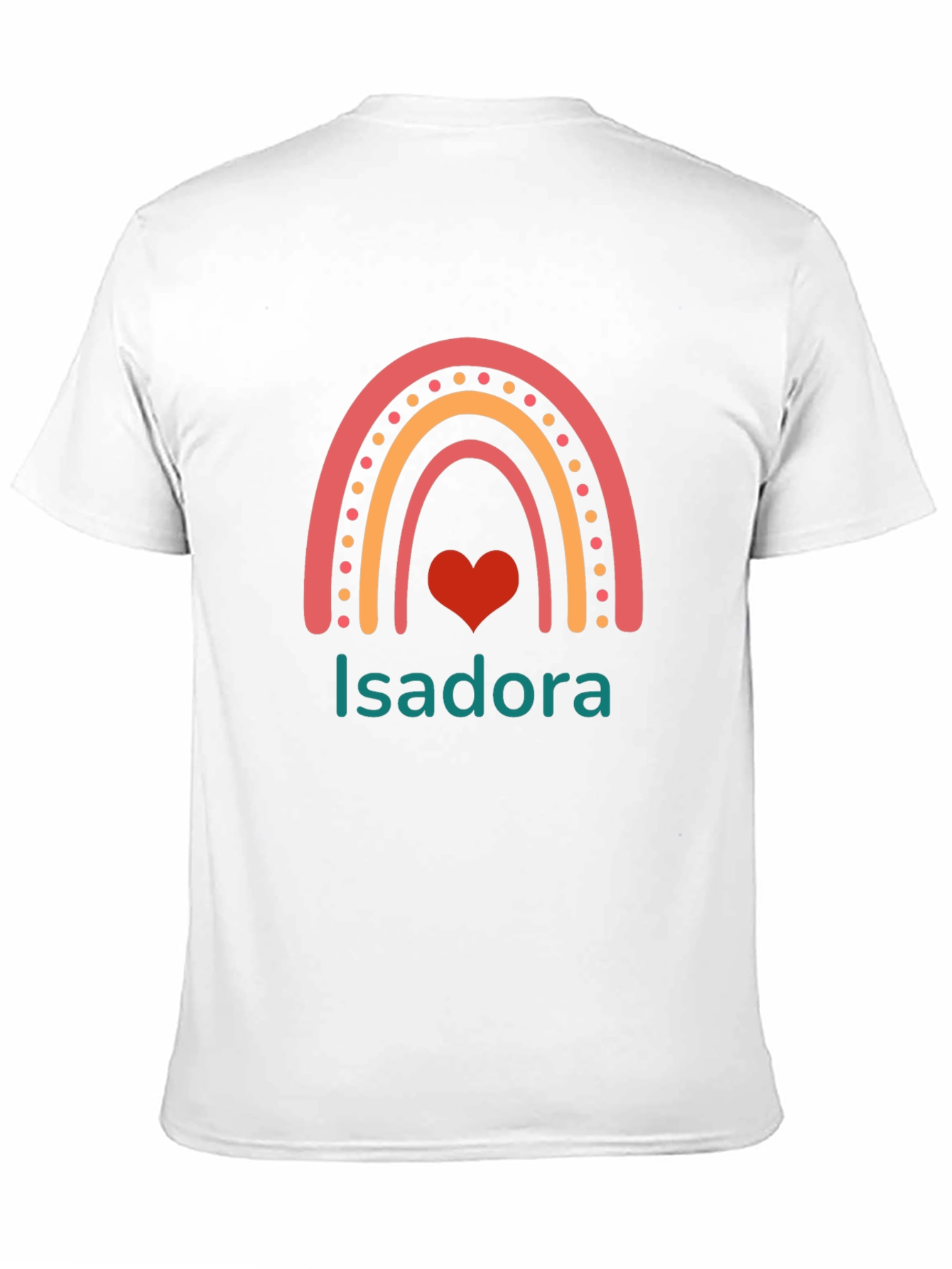 Isadora Rainbow Heart Personalized T-Shirt