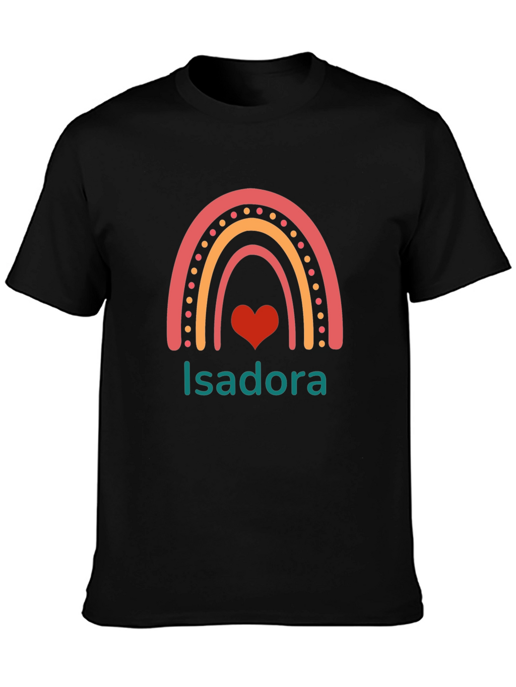 Isadora Rainbow Heart Personalized T-Shirt