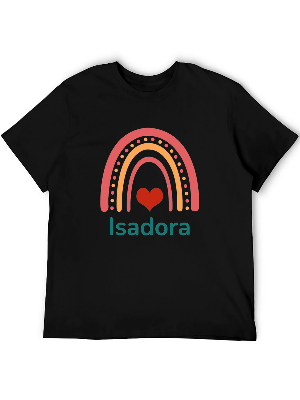 Isadora Rainbow Heart Personalized T-Shirt