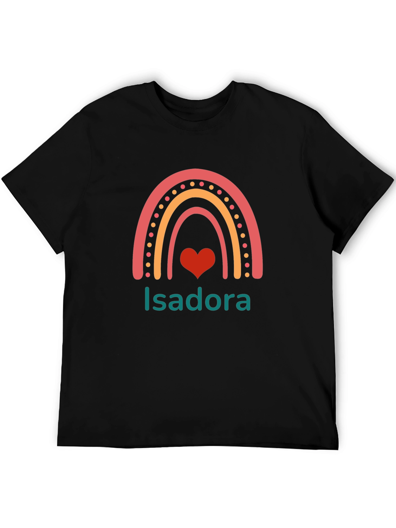 Isadora Rainbow Heart Personalized T-Shirt