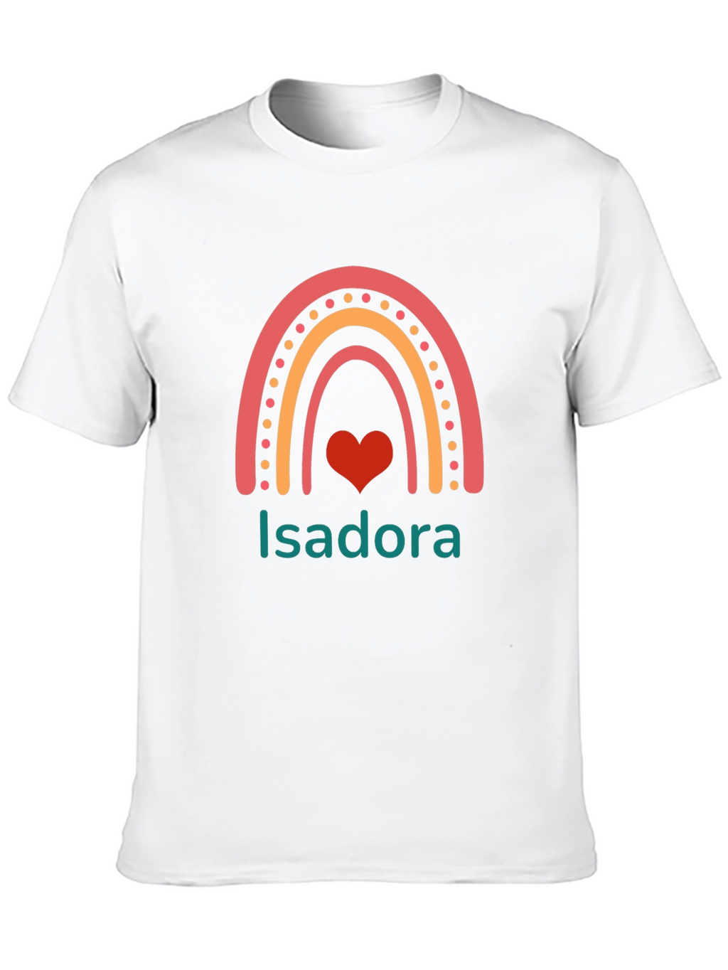 Isadora Rainbow Heart Personalized T-Shirt
