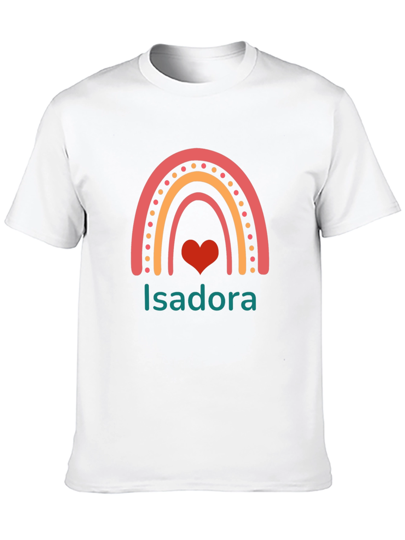 Isadora Rainbow Heart Personalized T-Shirt