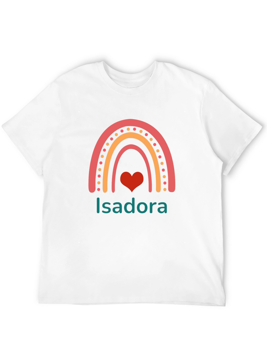 Isadora Rainbow Heart Personalized T-Shirt