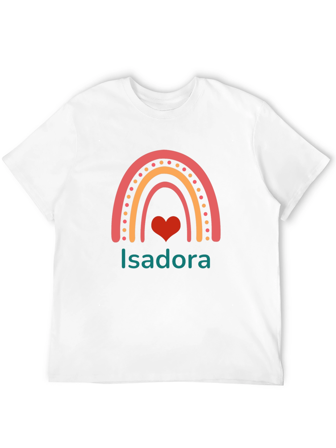 Isadora Rainbow Heart Personalized T-Shirt