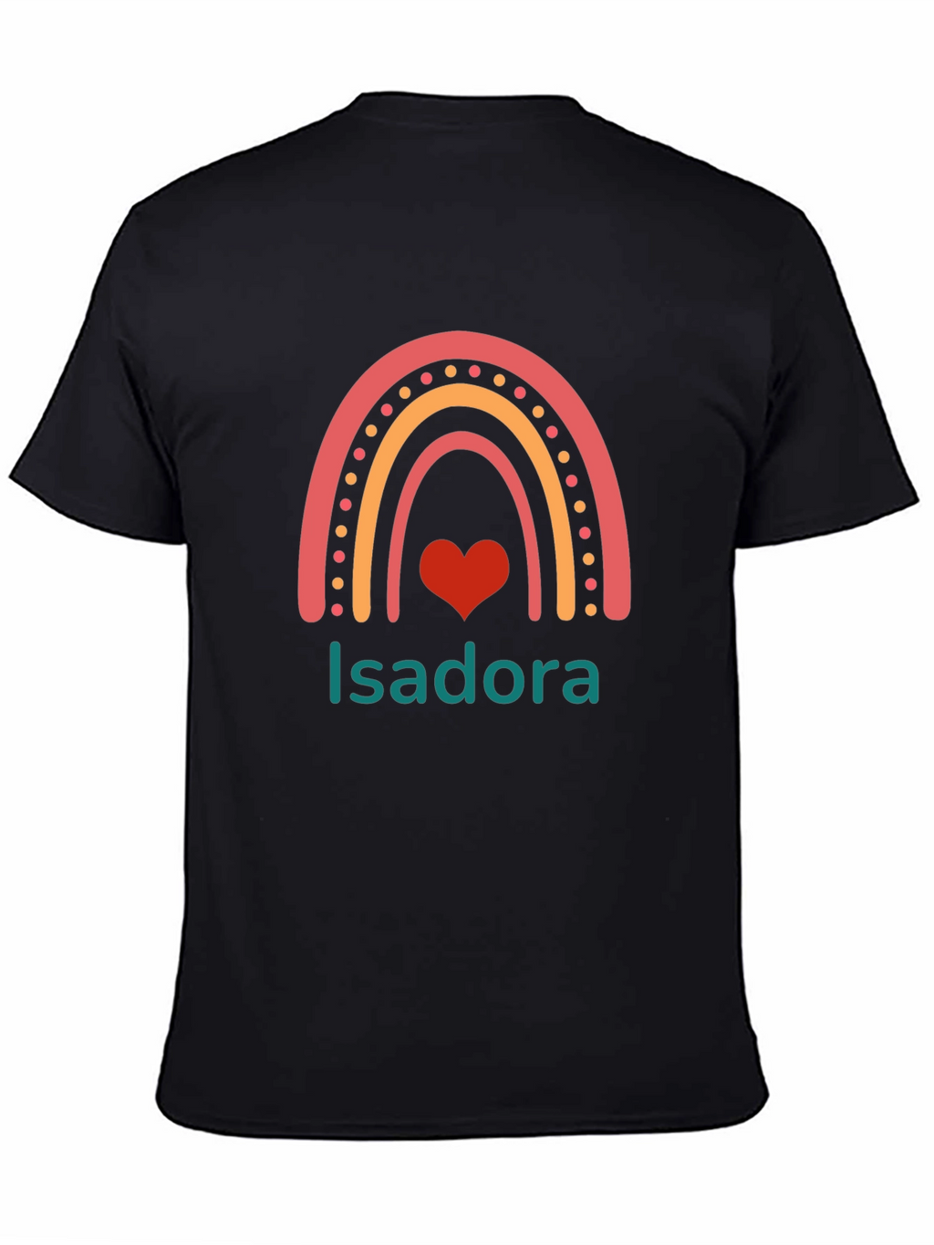 Isadora Rainbow Heart Personalized T-Shirt