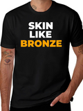 Skin Like Bronze Graphic Tee - Black Cotton T-Shirt