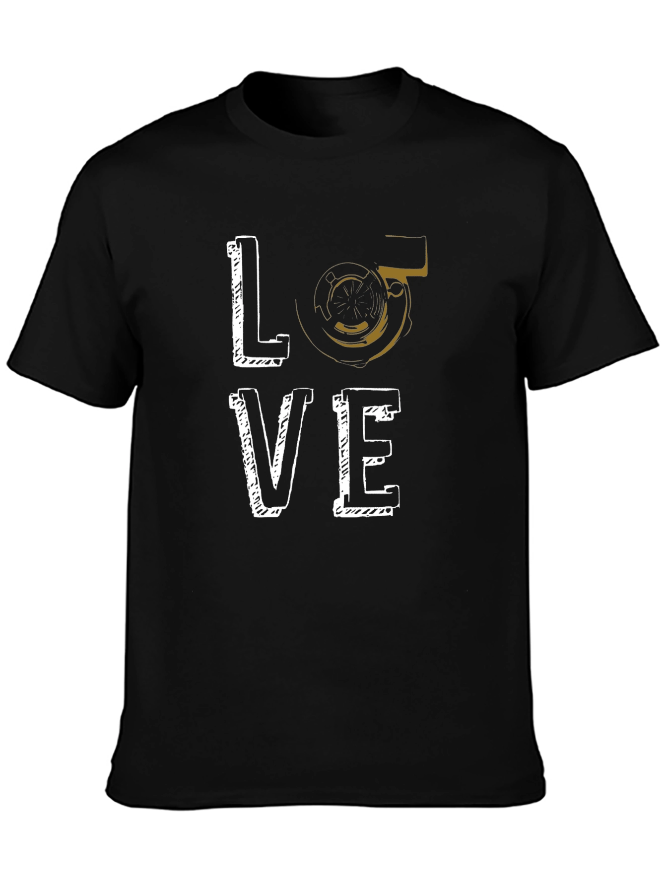Love Turbo Black T-Shirt Automotive Enthusiast