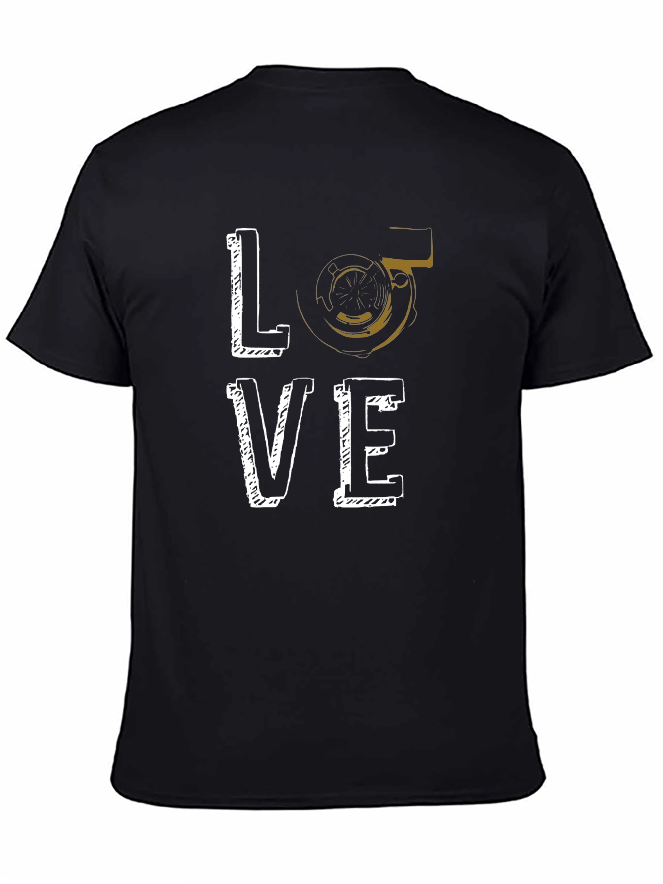 Love Turbo Black T-Shirt Automotive Enthusiast