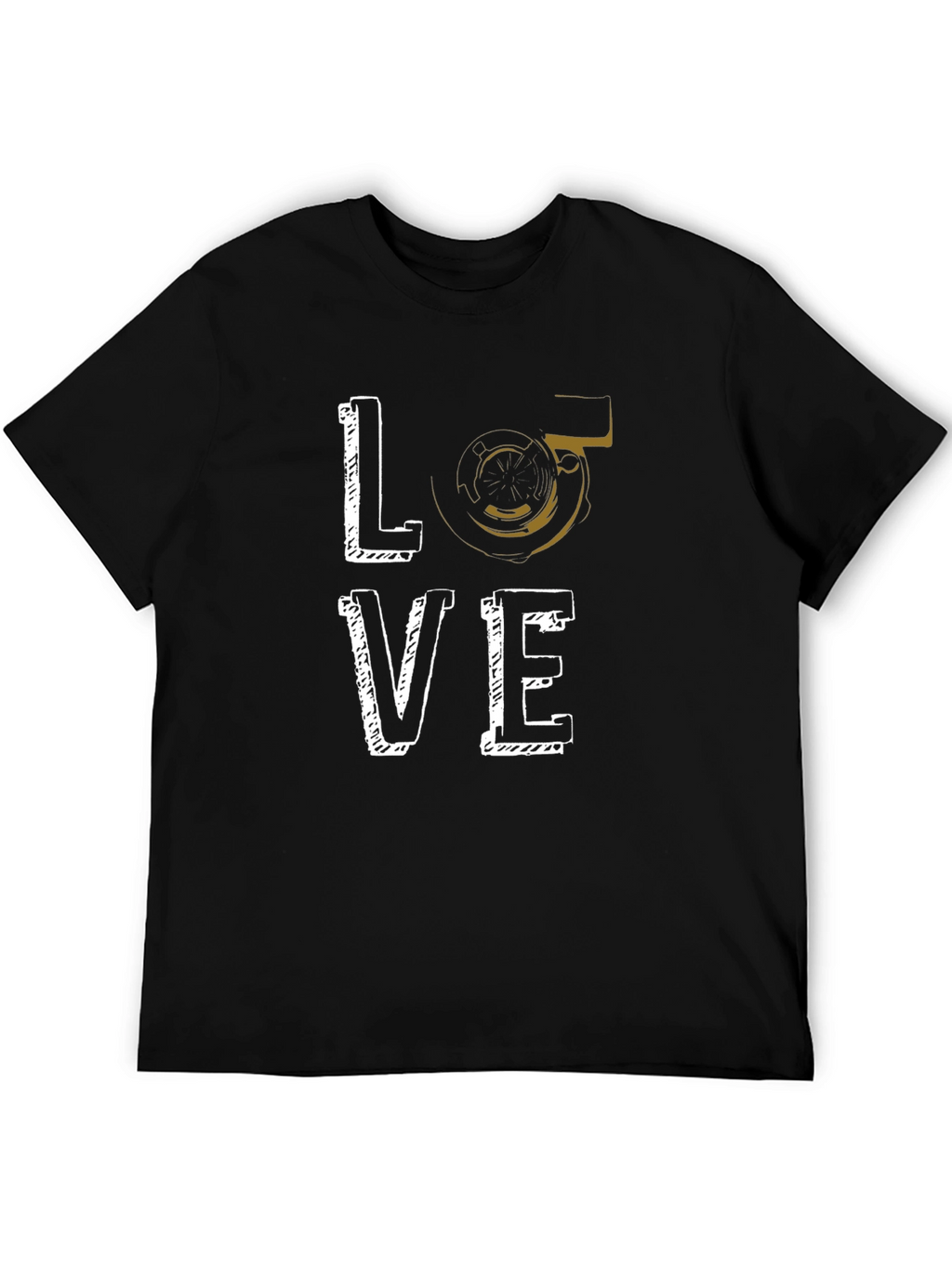 Love Turbo Black T-Shirt Automotive Enthusiast