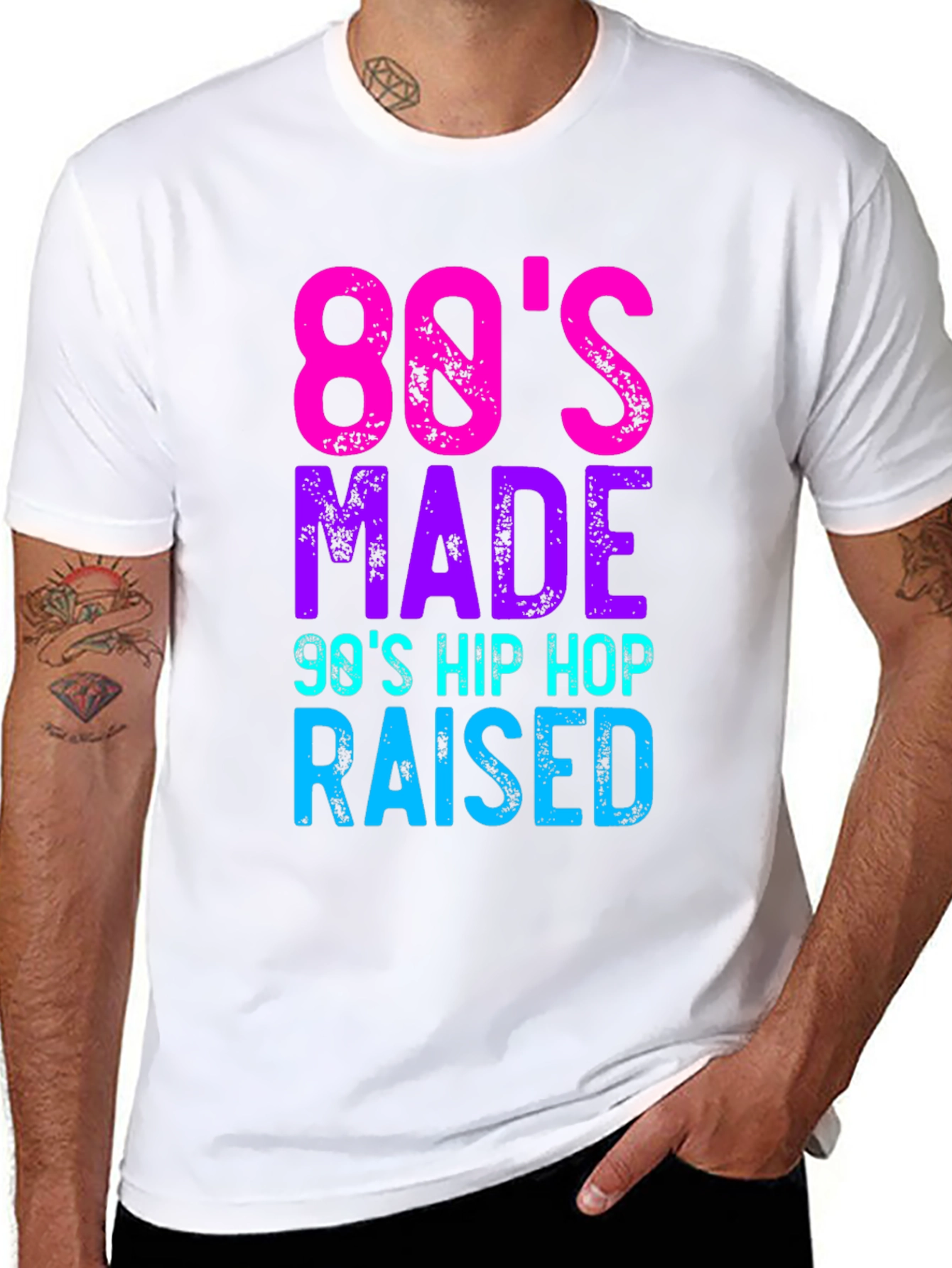 80s Made 90s Hip Hop Raised Graphic Tee
