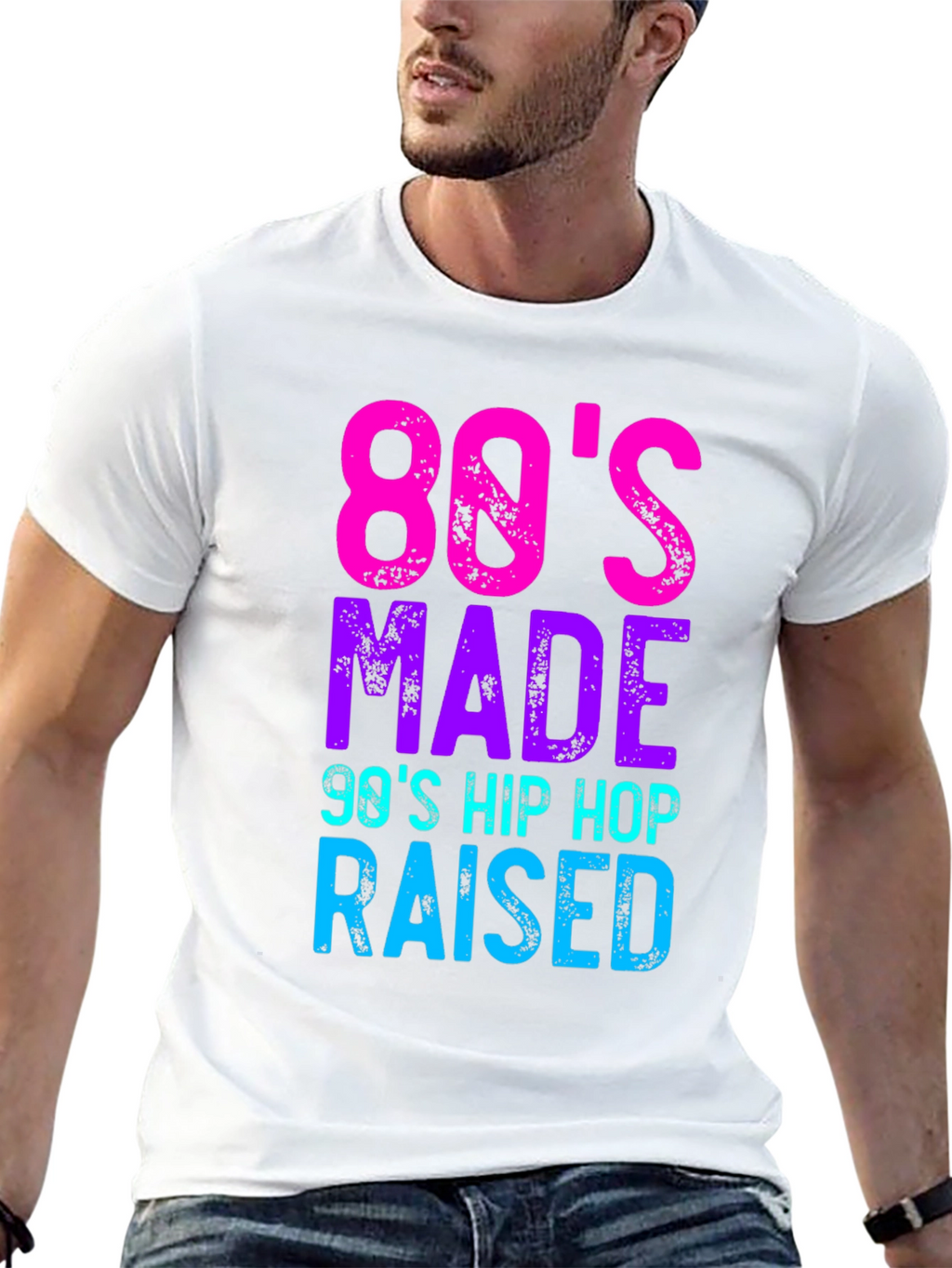 80s Made 90s Hip Hop Raised Graphic Tee