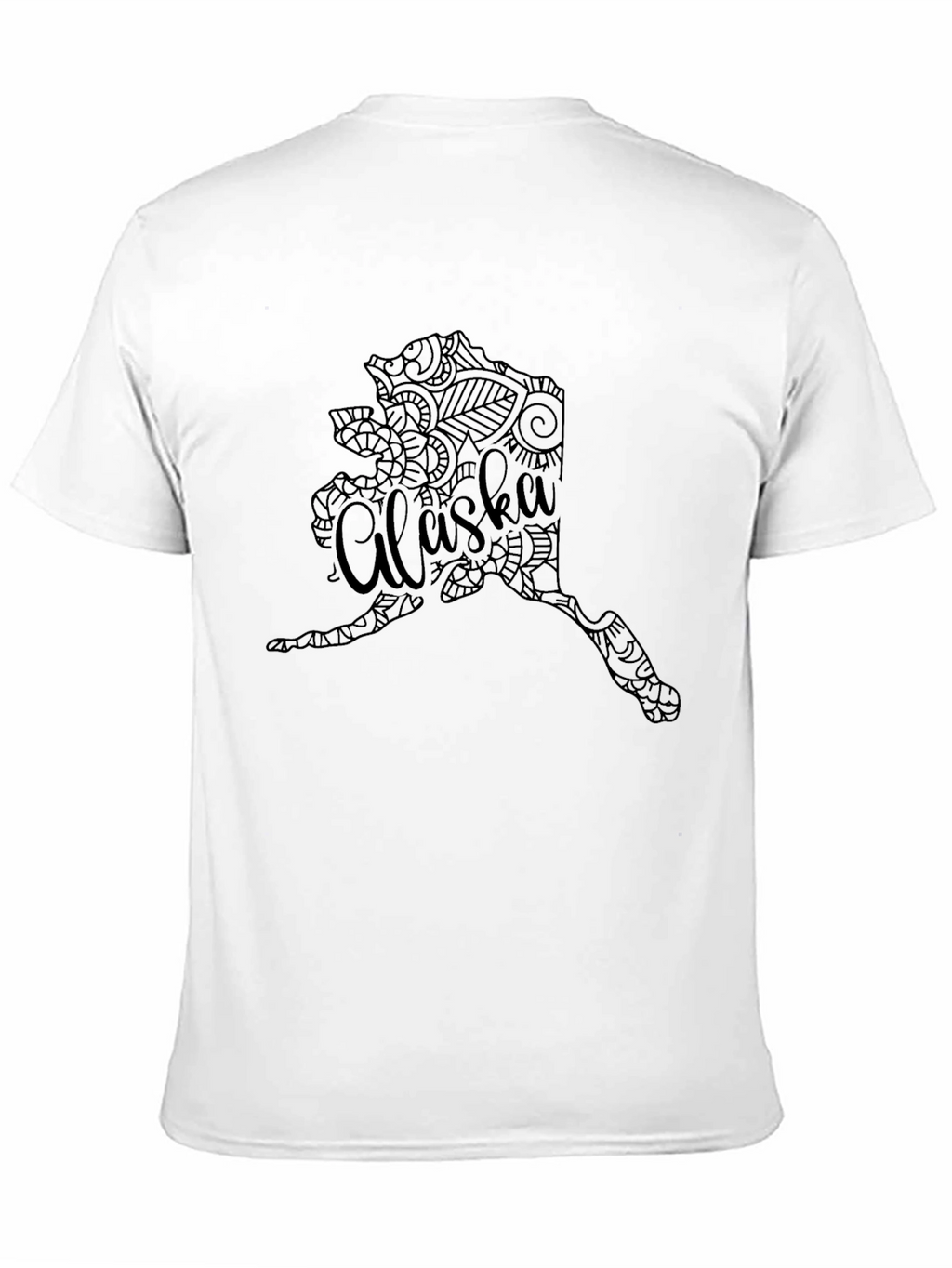Alaska State Art Black T-Shirt