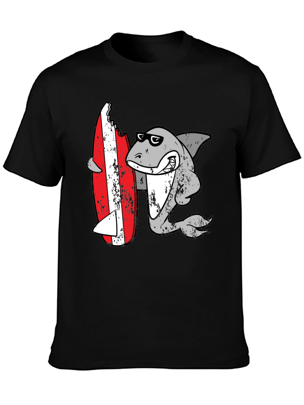 Shark Surfing T-Shirt - Fun Graphic Tee