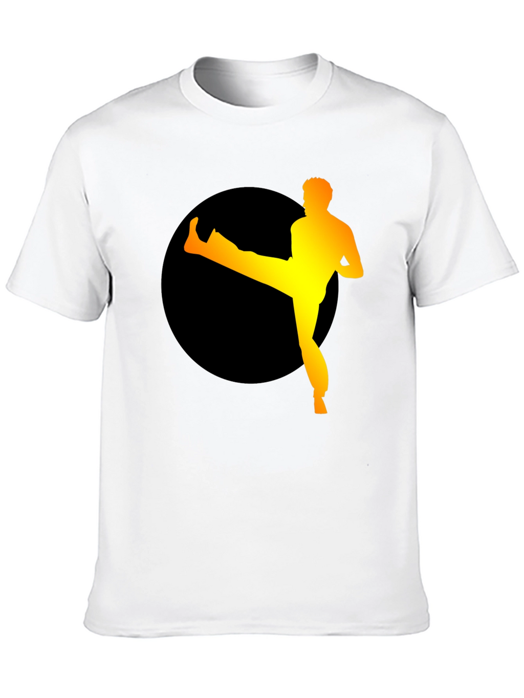 Black Karate Kick T-Shirt - Martial Arts Style