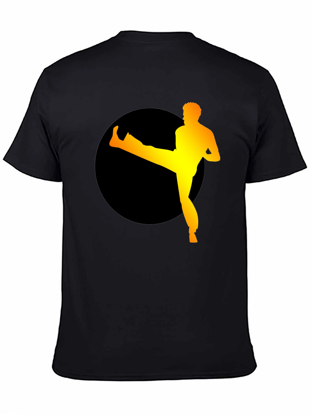 Black Karate Kick T-Shirt - Martial Arts Style