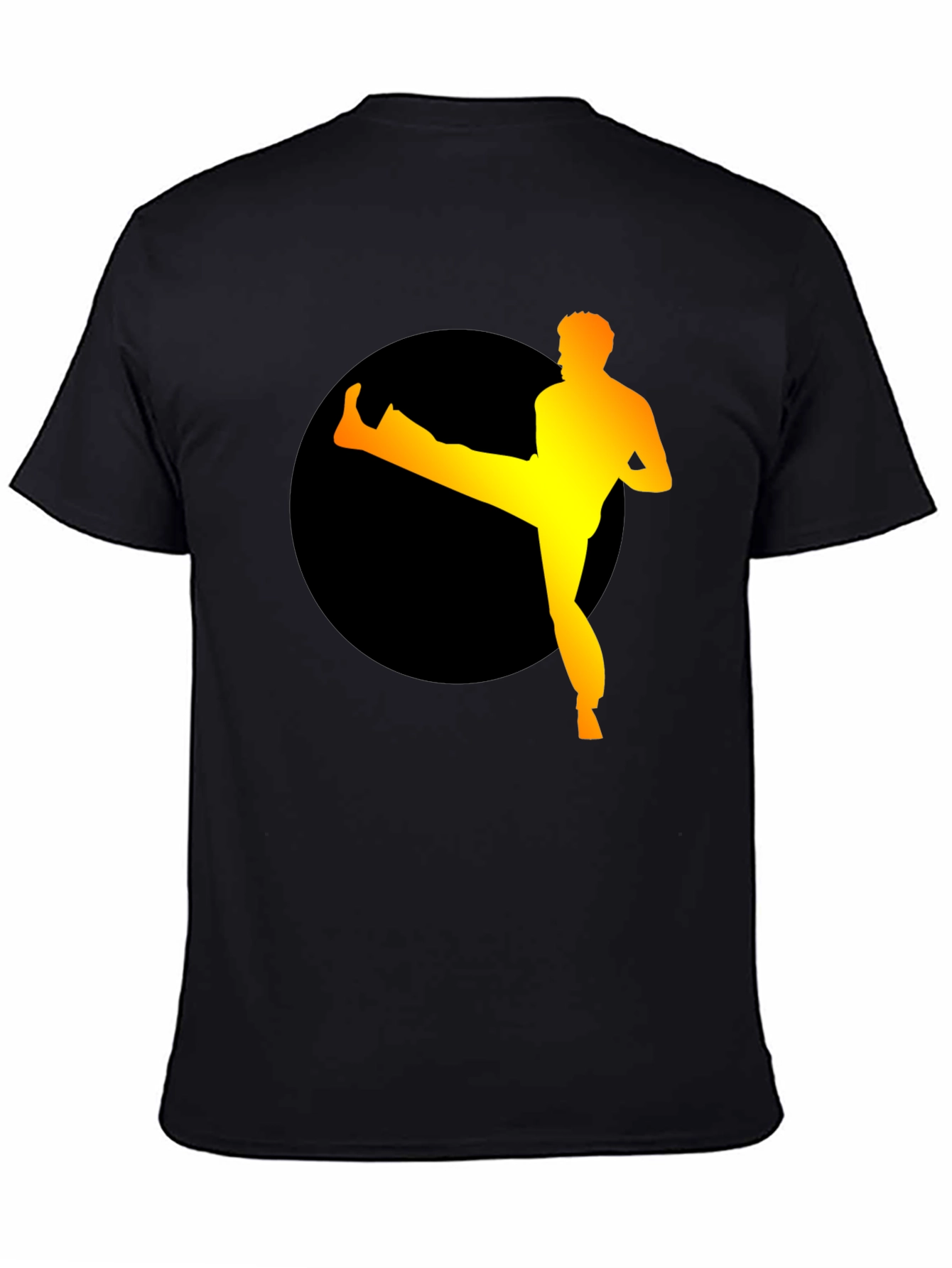 Black Karate Kick T-Shirt - Martial Arts Style