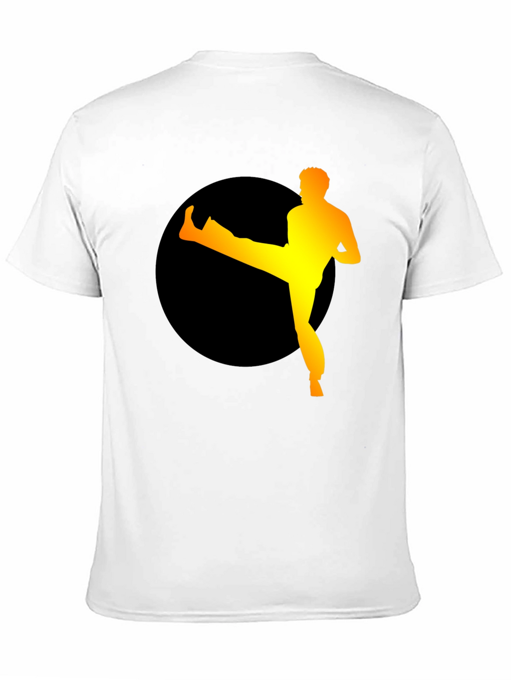 Black Karate Kick T-Shirt - Martial Arts Style