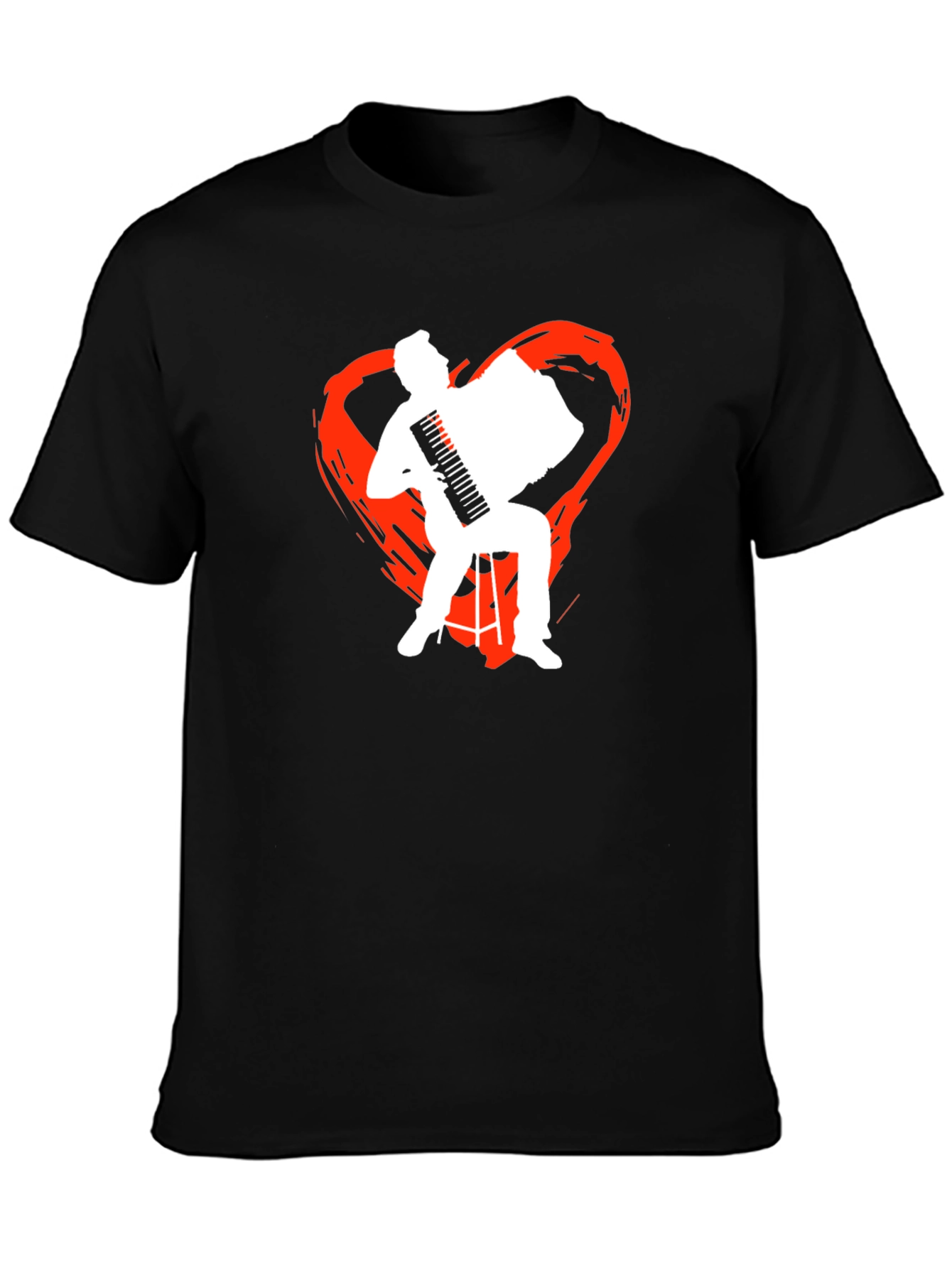 Accordion Heart Graphic T-Shirt