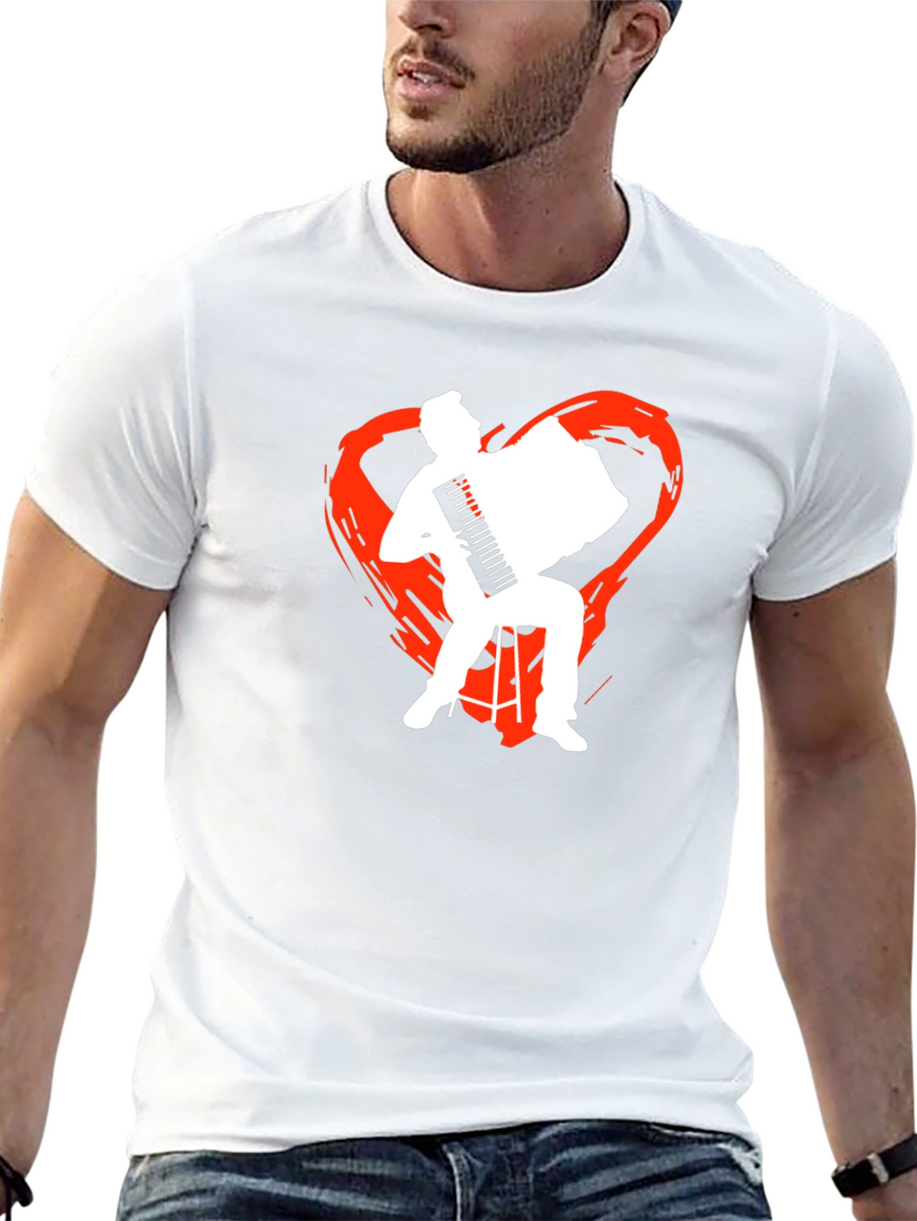 Accordion Heart Graphic T-Shirt