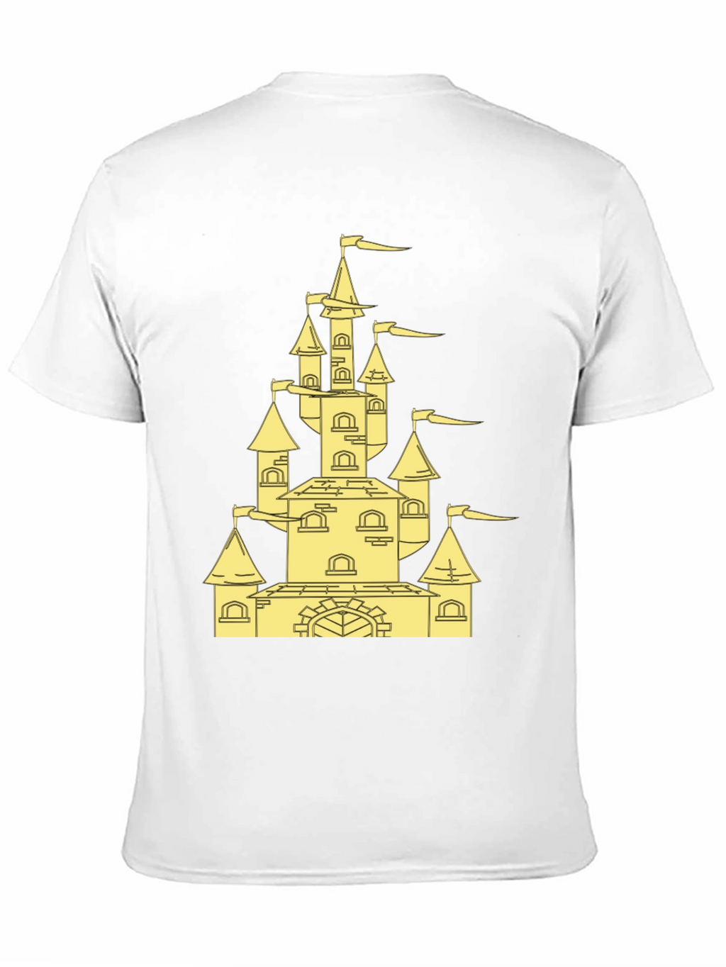Castle Graphic Tee - Black Cotton Blend Shirt