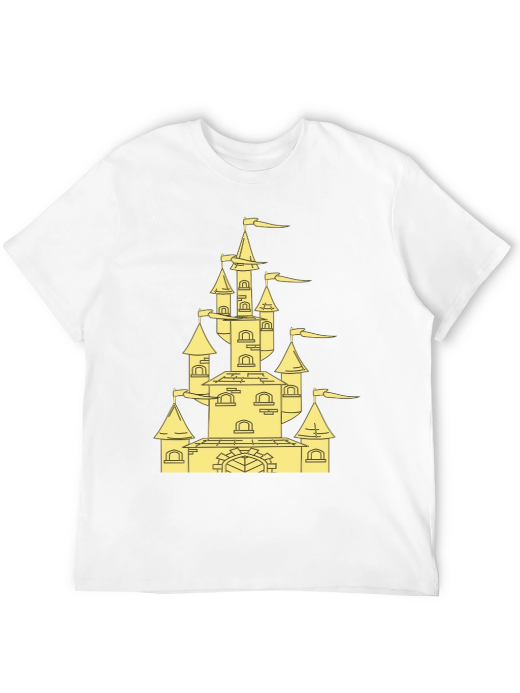 Castle Graphic Tee - Black Cotton Blend Shirt
