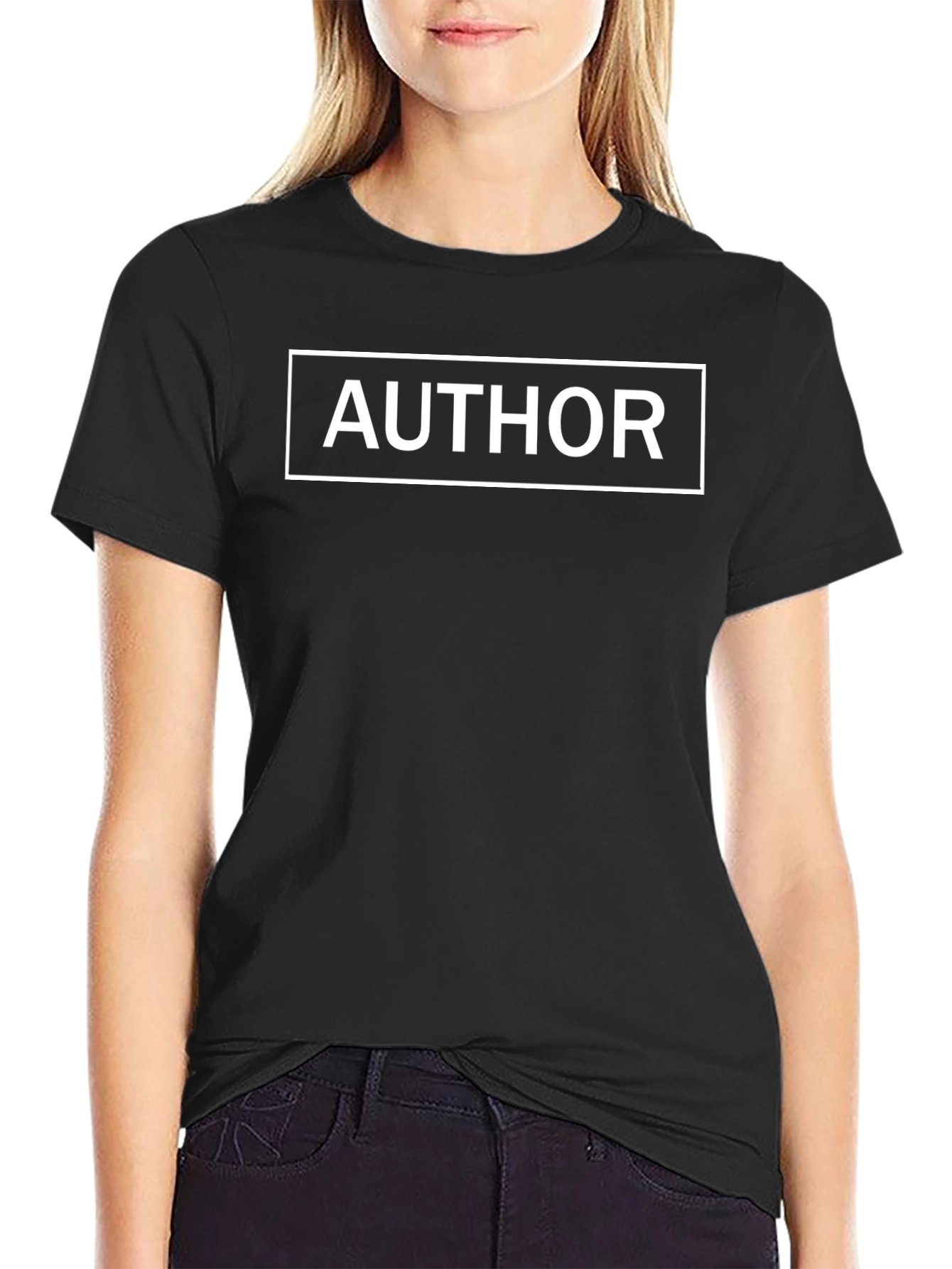 Author Graphic Tee - Stylish Black Cotton T-Shirt