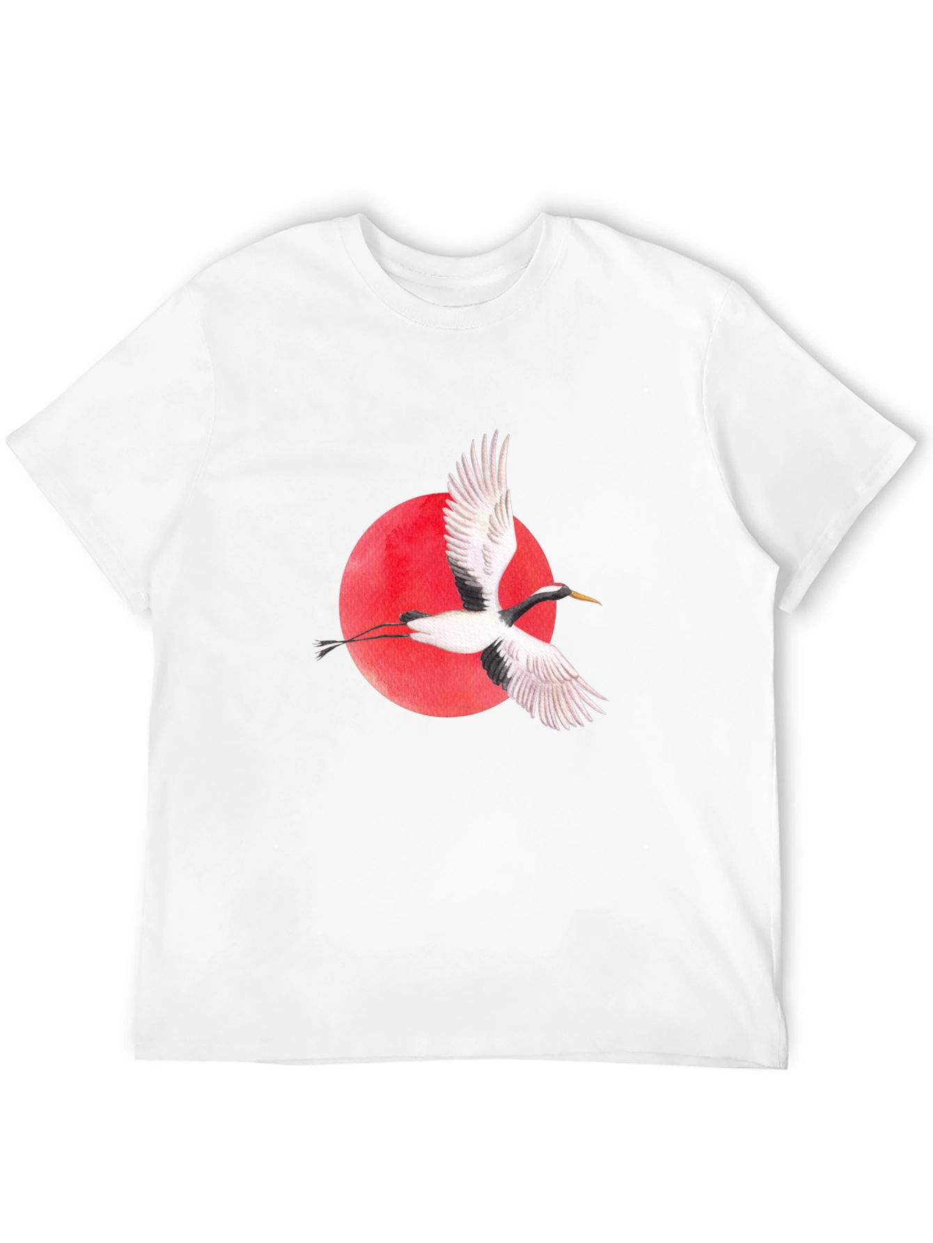 Crane & Rising Sun Graphic Tee - Black