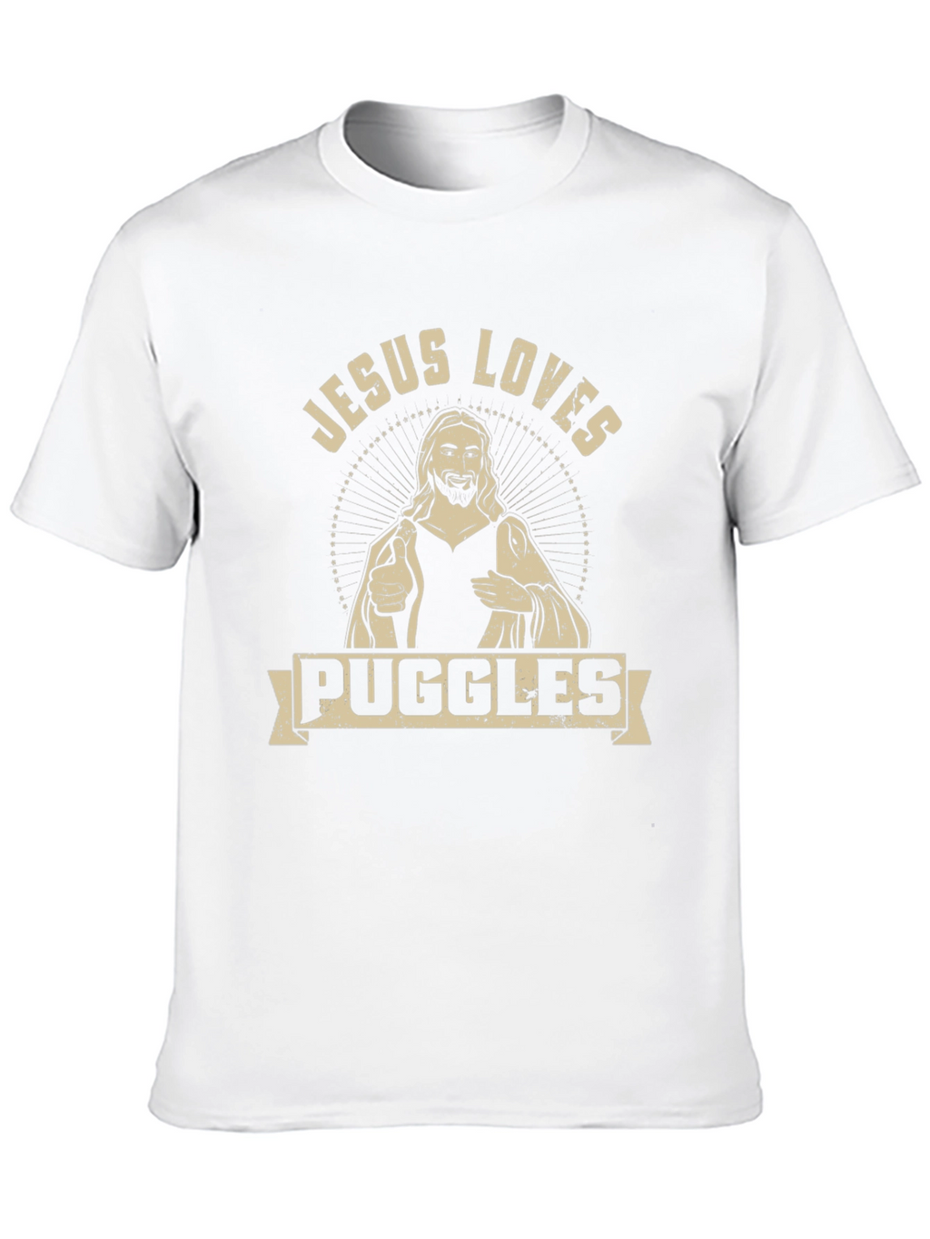 Jesus Loves Puggles Graphic T-Shirt