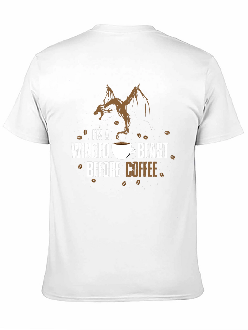 Winged Beast Coffee T-Shirt - Novelty Graphic Tee