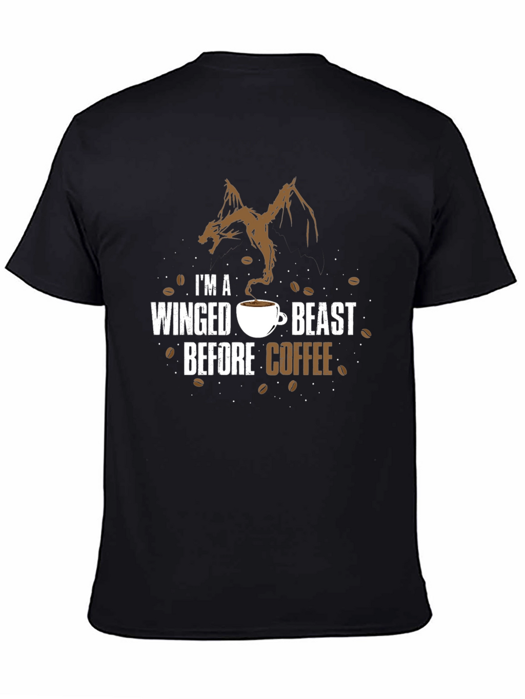 Winged Beast Coffee T-Shirt - Novelty Graphic Tee