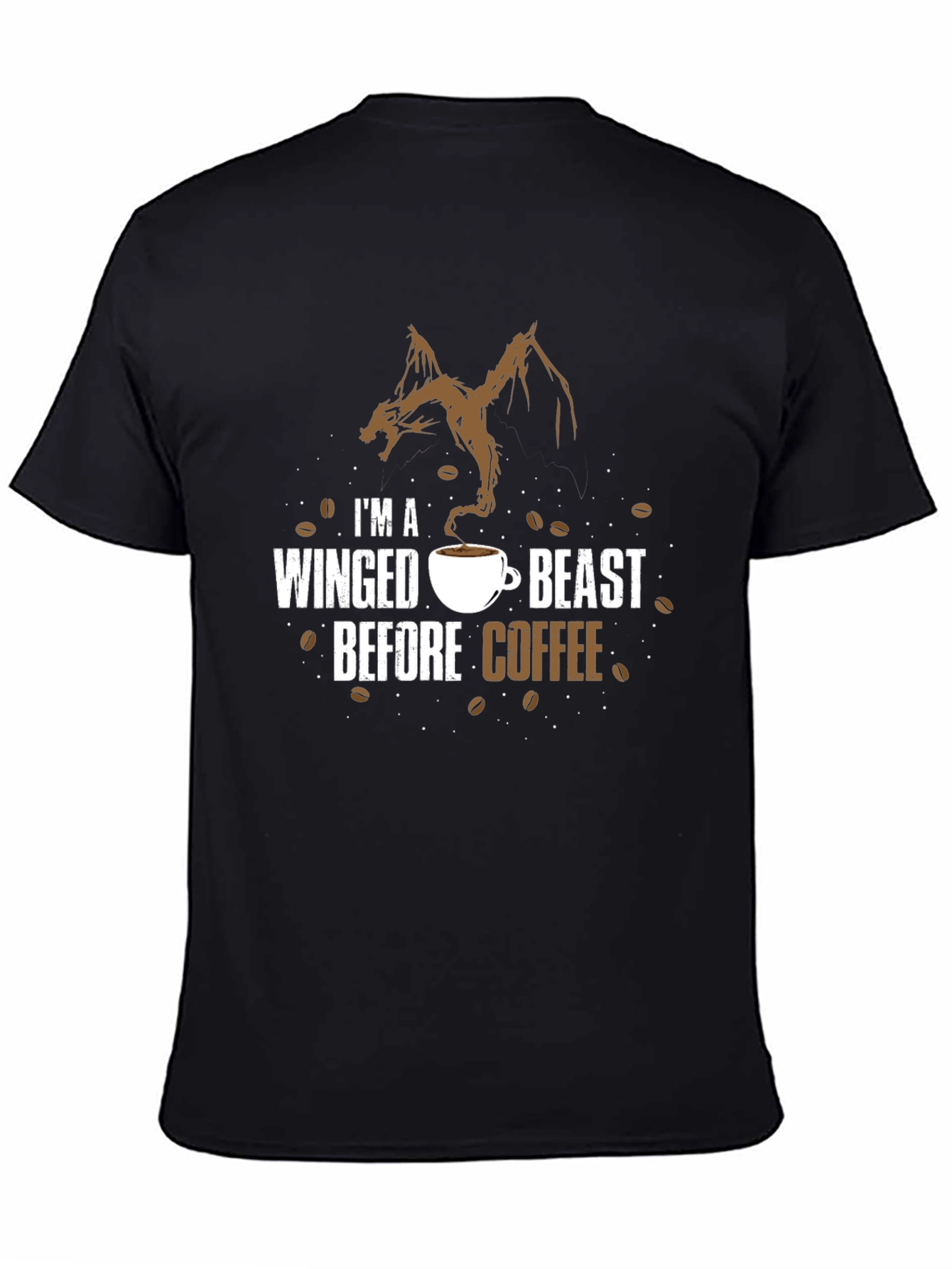 Winged Beast Coffee T-Shirt - Novelty Graphic Tee