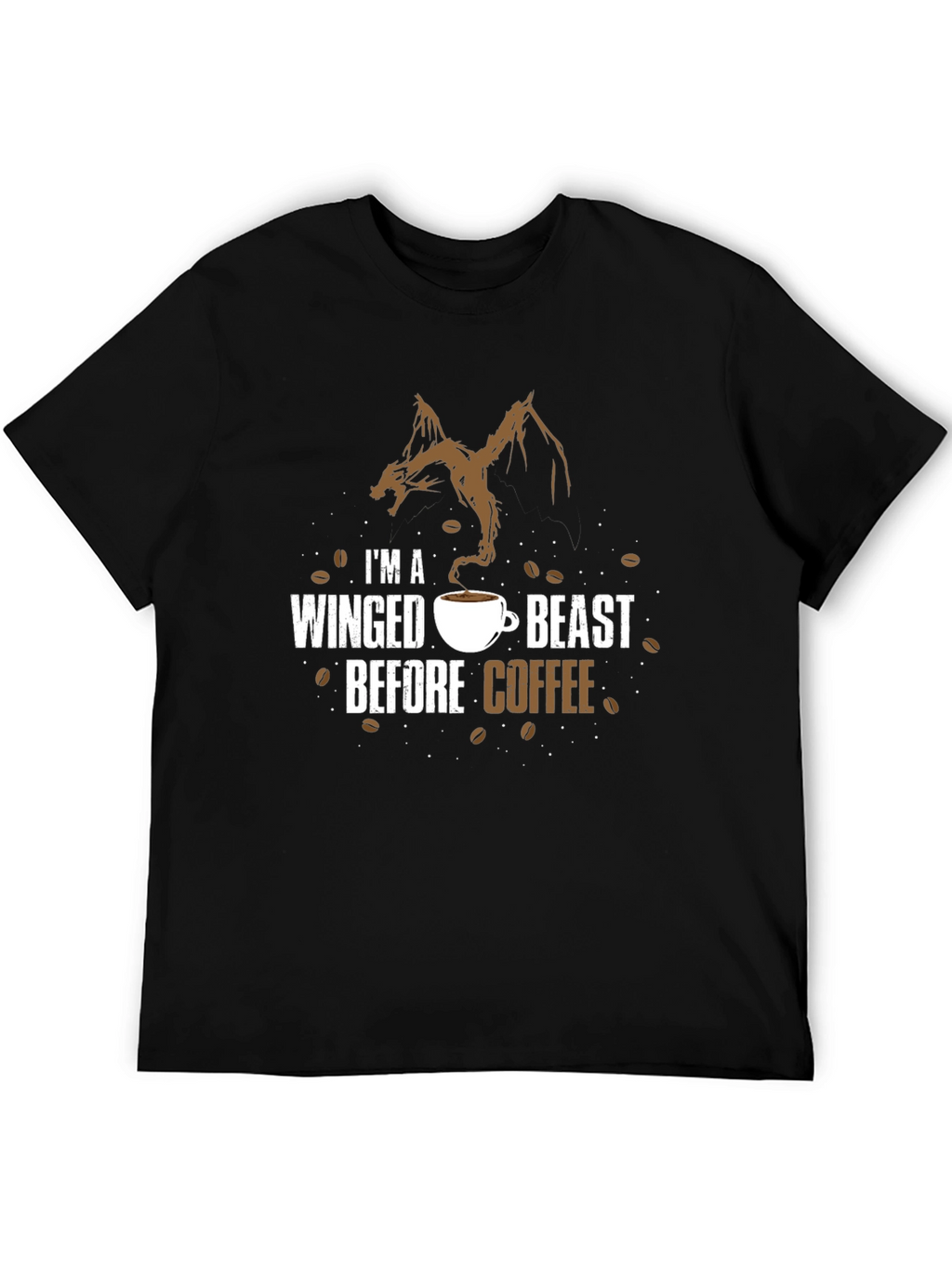 Winged Beast Coffee T-Shirt - Novelty Graphic Tee