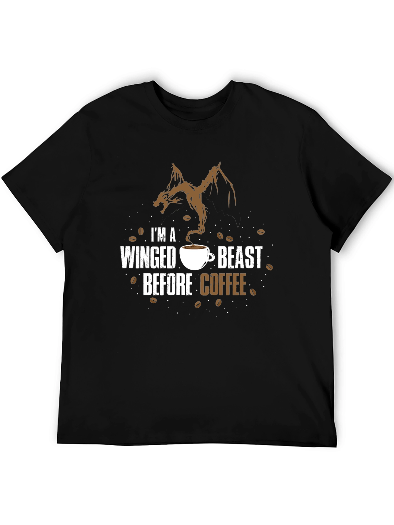 Winged Beast Coffee T-Shirt - Novelty Graphic Tee