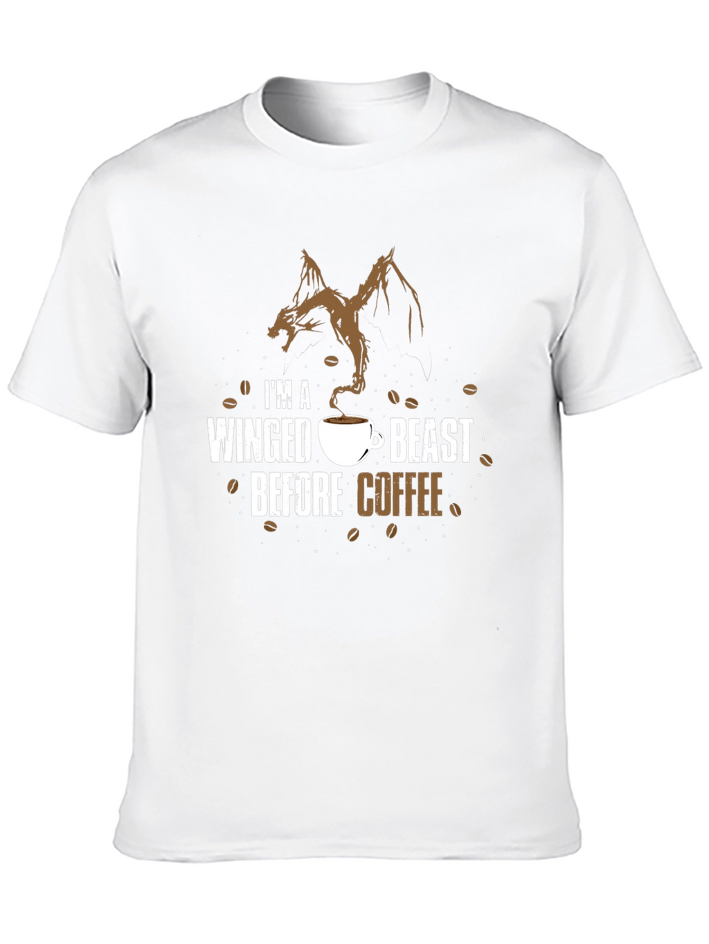 Winged Beast Coffee T-Shirt - Novelty Graphic Tee