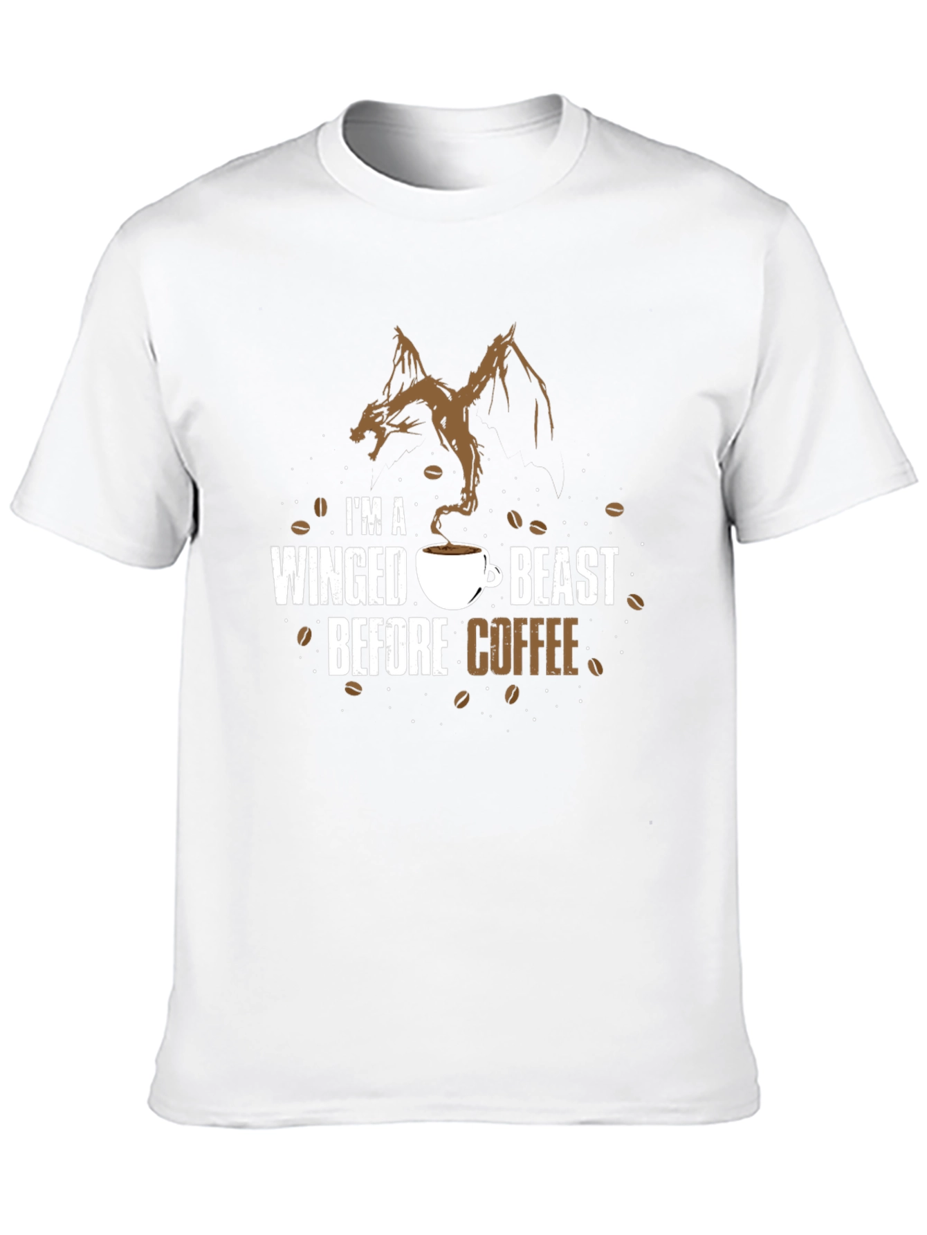 Winged Beast Coffee T-Shirt - Novelty Graphic Tee