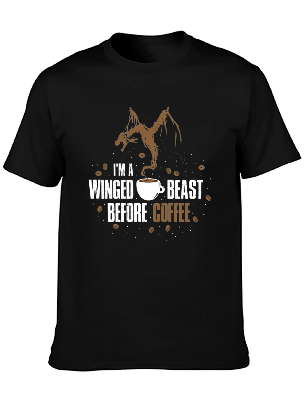 Winged Beast Coffee T-Shirt - Novelty Graphic Tee