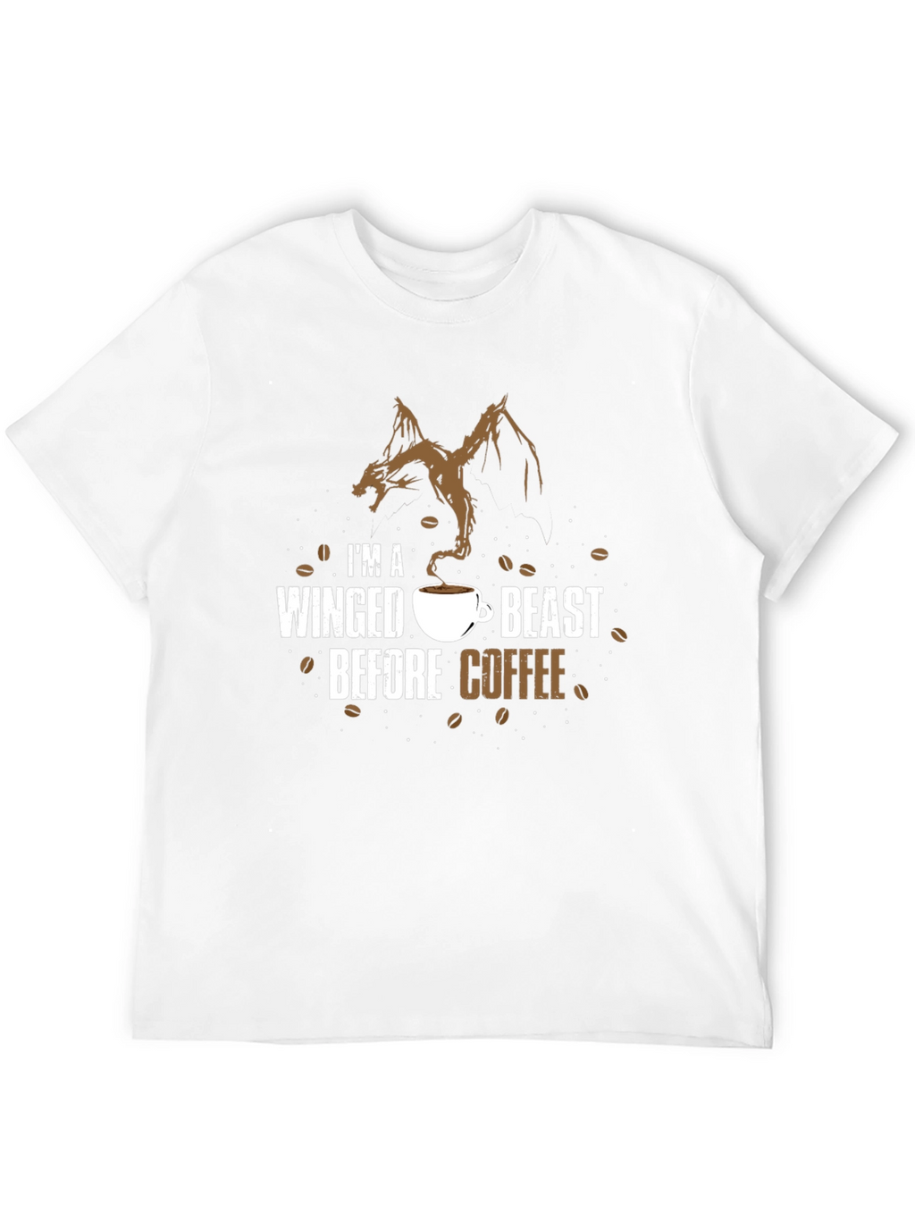 Winged Beast Coffee T-Shirt - Novelty Graphic Tee